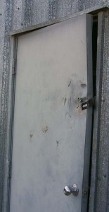 The ATF busted the door upon forced entry and promise to fix it.